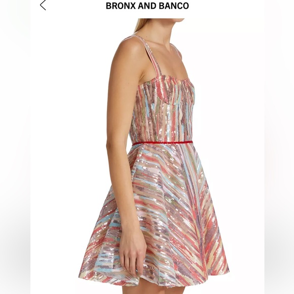 Bronx and banco Serena Sequined Mesh Minidress - Picture 5 of 5